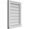 Ekena Millwork Vertical Surface Mount PVC Gable Vent w/ 2"W x 2"H , Brickmould Sill Frame, 16"W x 22"H GVPVE16X2203SN - alternate 3